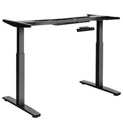 Costway Electric Stand Up Desk Frame Dual Motor Height Adjustable Stand White\Black