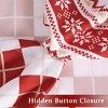 Christmas Printed Duvet Cover Set, Dreamy Red and White Check, Bedding, Winter Christmas Bedspread, Reversible Duvet Cover for Holiday Home - 4 of 4