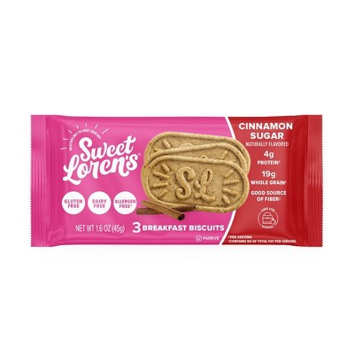 Sweet Loren's Breakfast Biscuits Cinnamon Sugar Snack Bars - 1.6oz/5ct