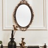 Aoibox Vintage Decorative Gold Framed Mirror, Wall Hanging & Tabletop Tray for Bedroom Living Room Dresser Decor, Oval Bronze - 3 of 4