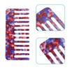 Unique Bargains Anti-Static Hair Comb Wide Tooth for Thick Curly Hair Hair Care Detangling Comb For Wet and Dry Dark 2.5mm Thick Colorful 2 Pcs - 3 of 4