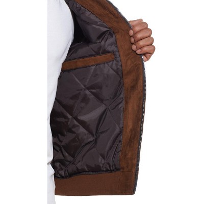 Weatherproof MICROSUEDE STAND COLLAR BOMBER JACKET Dark Almond X-Large — фото 8