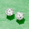 Ross-Simons 4.00 ct. t.w. Moissanite Stud Earrings in Sterling Silver - 3 of 4