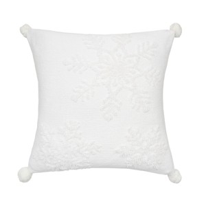 carol & frank White Snowflake Pillow - 1 of 4