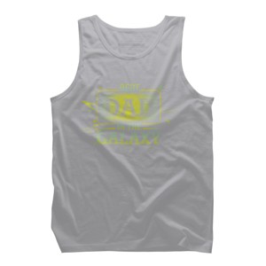 Men's Design By Humans Best Dad In Galaxy Badge By AmusingDesignCo Tank Top - 1 of 2