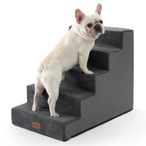 Cozy Kiss 5-Tier Extra-Wide Foam Pet Steps, Non-Slip Dog Stairs for High Beds & Sofas with Removable Washable Cover - 1 of 4