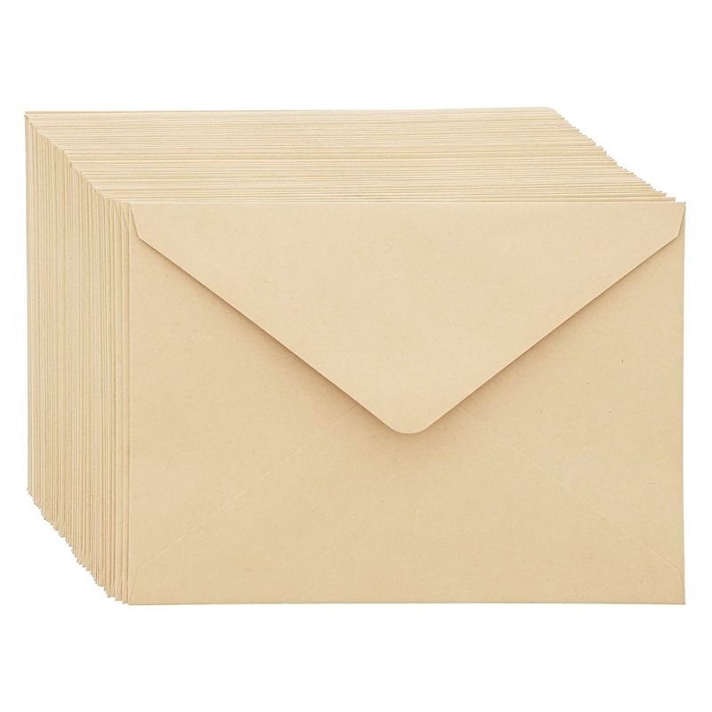 Paper Junkie 50 Pack Cards and Envelopes, 5x7 Inches for Wedding, Birthday, Baby Shower Invitations (Blank Inside, Brown Kraft Paper), 4 of 9