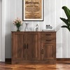 CLIHOME 3 Doors Modern Wood Buffet Sideboard, Entryway Serving Storage Cabinet, Dining Room Console - 2 of 4