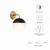 Modway Stellar Wall Sconce – 1-Light Fixture with Dome Shade and Brass Finish, Mid-Century Modern Style - 2 of 4