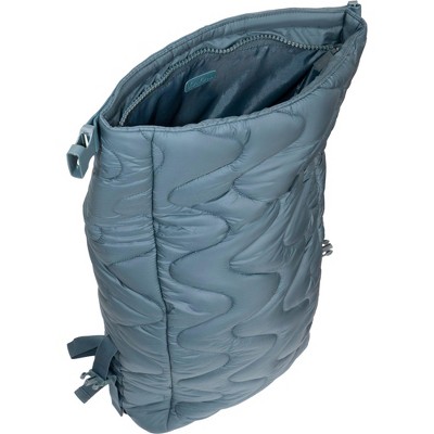 JOAN & DAVID Wave Quilted Puffer Nylon 18 Inch Square Buckle Workbook Backpack 346-Spruce One Size — фото 4