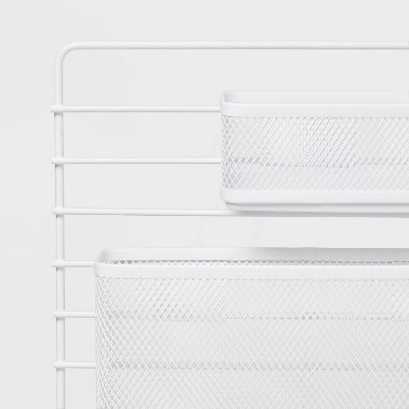 Mesh Wall Office Supply Organizer White - Brightroom&#8482;, 4 of 5