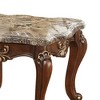 Acme Furniture Shalisa Accent Table Marble Top/Walnut - 4 of 4