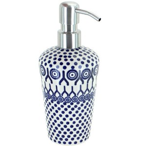 Blue Rose Polish Pottery B009 Manufaktura Soap Dispenser - 1 of 2