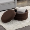 NicBex Round Storage Ottoman,Upholstered Footstool Ottoman - 2 of 4