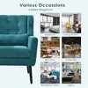 Okak Fine Chenille Accent Chair Living Room Reading Chair with Soft Upholstered and Pillow Armchair Solid Wood Legs for Lounge Bedroom - 3 of 4