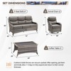 Gymojoy Outdoor Patio Sofa Chairs Coffee Table with Swivel Chairs for Garden  Yard - 2 of 4