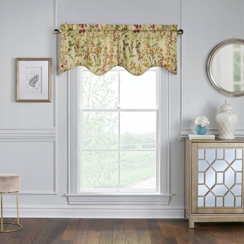 1 Ashley China Blue White Floral Cotton Country Cottage Window Valance 60" x 14" 