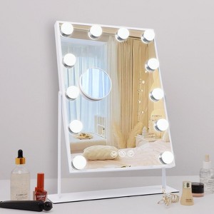 HOMLUX LED Vanity Makeup Mirror - 3 Color Lights, Detachable 10X Magnification, Smart Touch - 1 of 4
