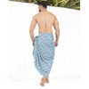 HAPPY BAY Men's Sarong Beach Wrap Pareo Aloha One Size Palm Tree Blue - 3 of 4