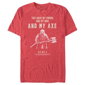Men's Lord of the Rings Fellowship of the Ring Gimli You Have My Sword and My Bow and My Axe T-Shirt - 1 of 4