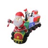 Northlight Lighted Inflatable Santa and Penguins on Train Outdoor Christmas Decoration - 6.5' - 3 of 3