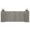 vidaXL Large Silver H-Shaped Gabion Planter - Weather-Resistant Steel Wire Frame for Garden and Patio - 102.4"x15.7"x39.4" Dimension - 2 of 4