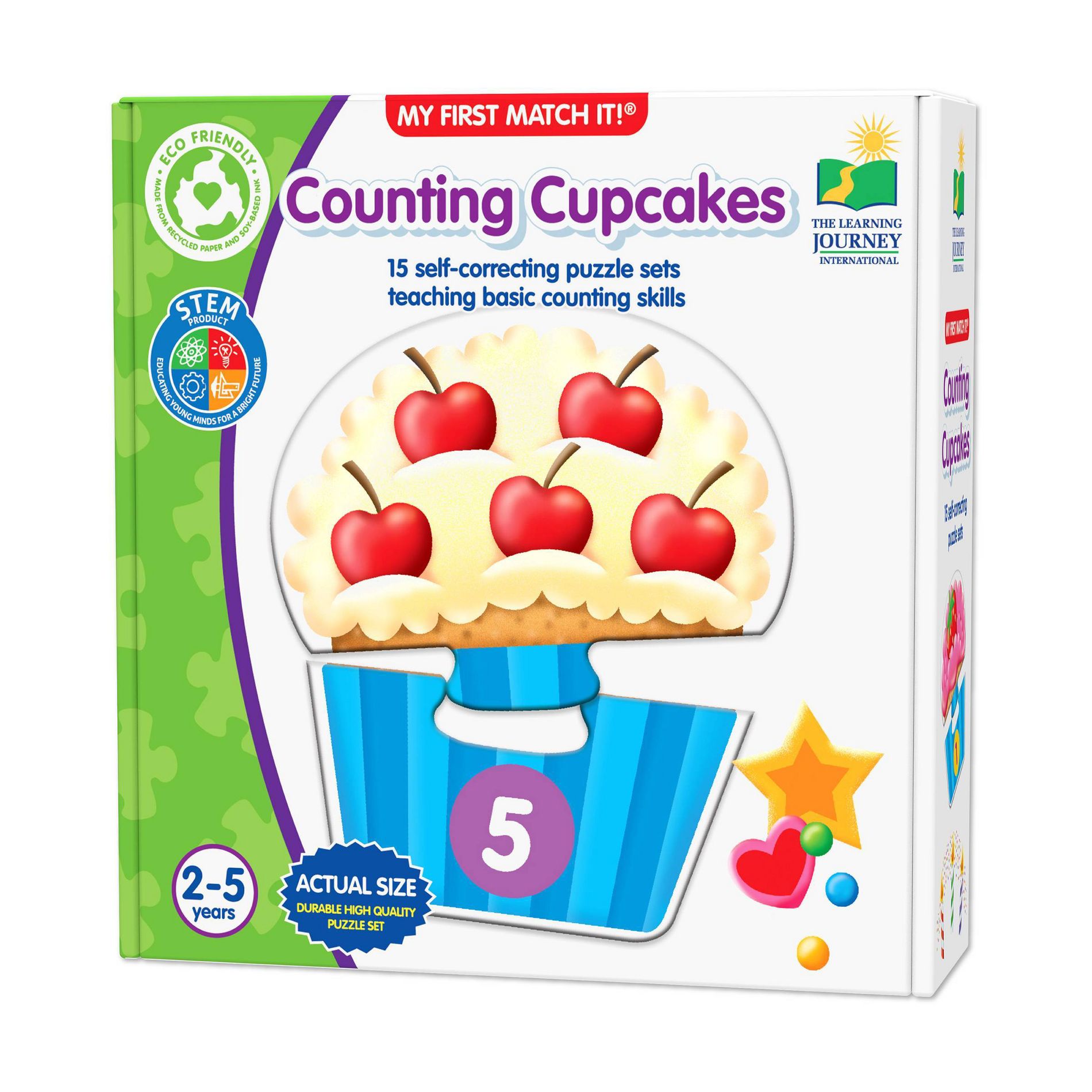 The Learning Journey International My First Match It! - Counting Cupcakes Board Game