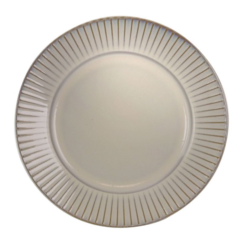 16pc Stoneware Minimalist Dinnerware Set White - Elama, 5 of 12