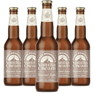 Henry Weinhard's Vanilla Cream Soda 5 Pack | 12oz Glass Bottles | Classic American Flavor | Premium Craft Soda - 1 of 1