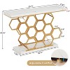 Tribesigns 55" Console Table, Modern Entryway Table Foyer Table with Metal Base, Accent Table Narrow Sofa Table for Living Room Entryway Hallway - 3 of 4