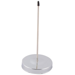 Unique Bargains Base 7.5cm Diameter Stainless Steel Bill Receipt Note Paper Order Memo Holder Spike Stick - 1 of 3