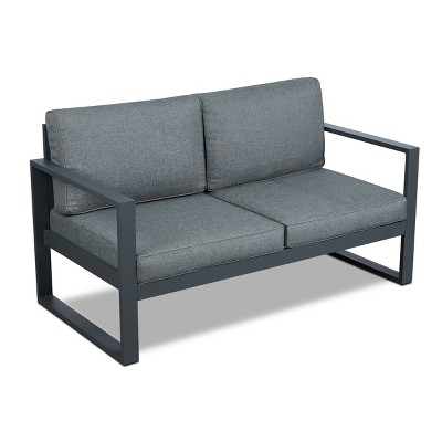Baltic Patio Patio Loveseat Gray - Real Flame