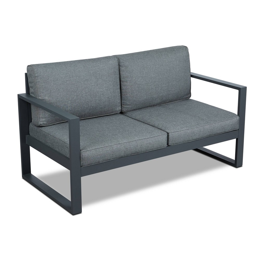 Photos - Garden Furniture RealFlame Baltic Patio Patio Loveseat Gray - Real Flame 