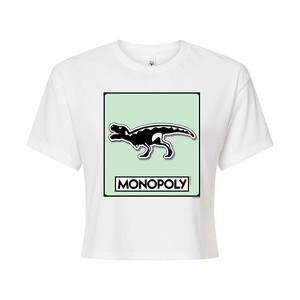 Women's - Monopoly - Trex Game Token Cropped Graphic T-Shirt - 1 of 4