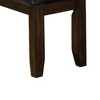 Royal Hampton Upholstered Tufted Wooden Bench with Chamfered Legs, Brown - 3 of 4