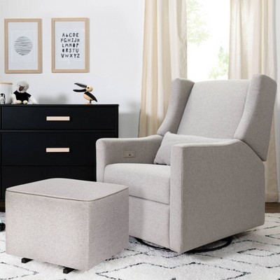 Eco-Weave Grey Performance Swivel Reclining Armchair with USB