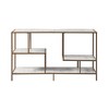 Marmo Faux Marble Top TV Stand for TVs up to 60" Gold - Teamson Home: Entertainment Center with Open Shelves - 3 of 4