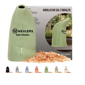 Nevlers Ceramic Salt Inhaler with 6 Oz of Natural Himalayan Pink Salt - 1 of 4