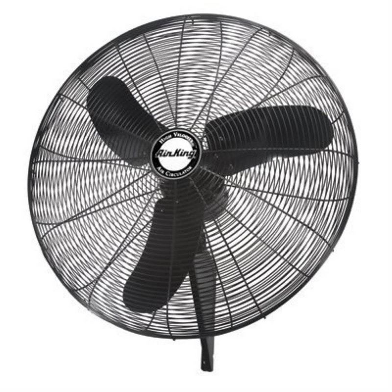 Air King 30 Inch 1/4 Horsepower 3-Speed Indoor Industrial 90-degree Oscillating Steel Wall Mount Fan for Schools, Gyms, Warehouses, and Plants, Black, 1 of 7
