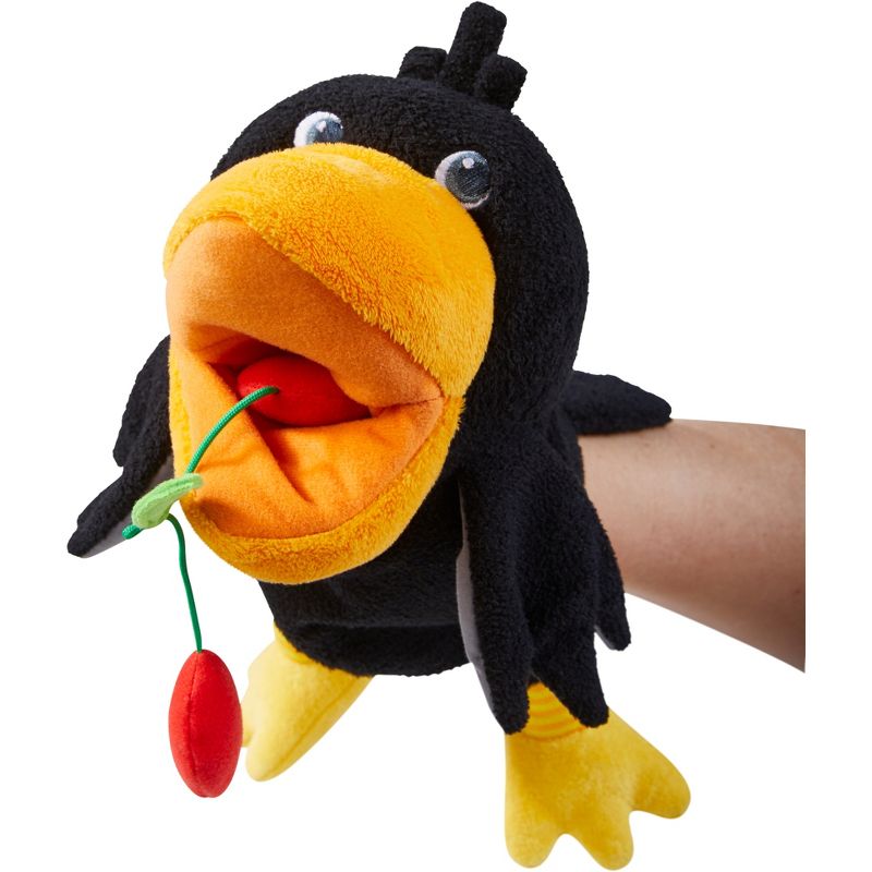 HABA Theo The Raven Glove Puppet with Cherries, 2 of 8