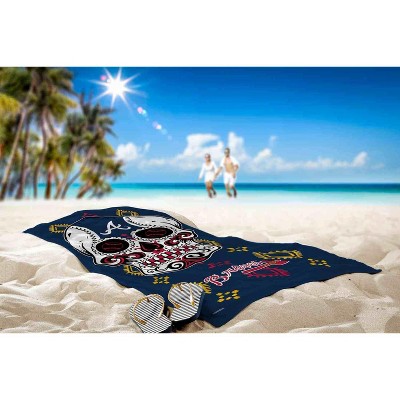 Atlanta Braves Multicolor Cotton Blend Beach Towel, 30 x 60 inches