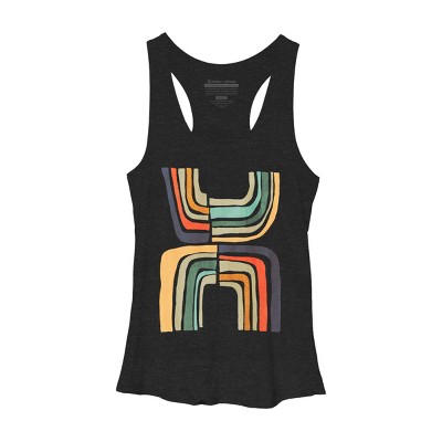 Women's Design By Humans Look A Double Rainbow By radiomode Racerback Tank Top