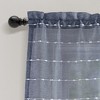 Lush Décor Farmhouse Textured Sheer Valance Navy Single 52x18+2 - 2 of 4