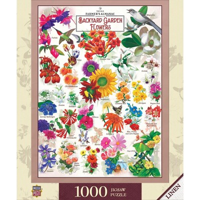 MasterPieces - Poster Art - Farmer's Almanac; Backyard Garden Flowers 1000 Piece Puzzle