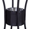 DOMETOUR Outsunny 3-Piece Rattan Bar Set with Ice Buckets, Table & Stools for Patio, Poolside, Backyard - 2 of 4