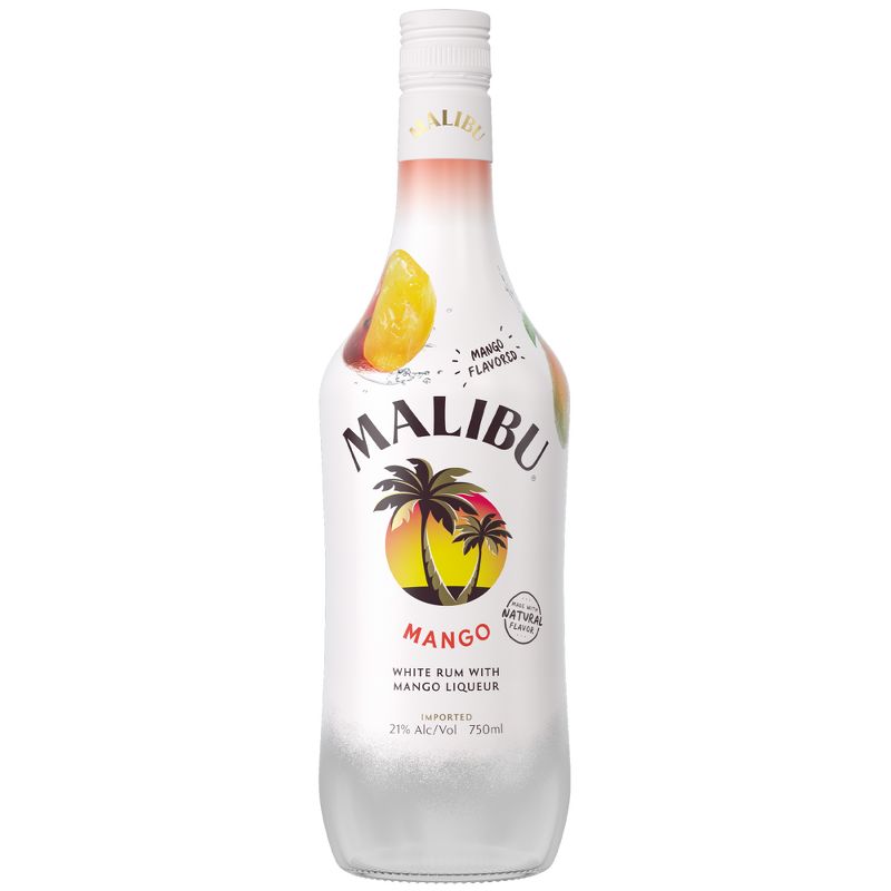 Malibu Caribbean Rum with Mango Liqueur - 750ml Bottle, 1 of 6