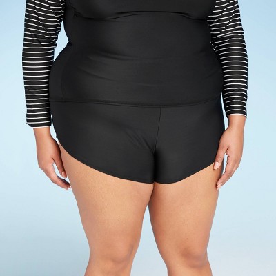 plus size black swim shorts