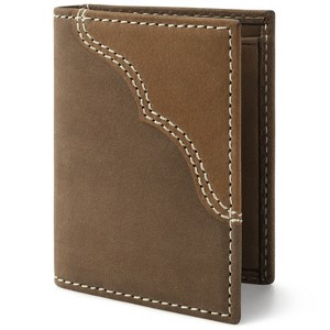 Wrangler RFID Money Clip Wallet Minimalist Slim ID Card Holder Front Pocket Wallet Leather Brown, Gift for Men - 1 of 4