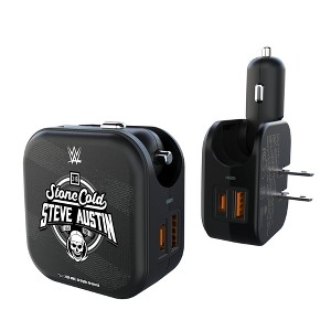 WWE Legends Steel 18-Watt 2 in 1 USB A/C Charger - 1 of 3