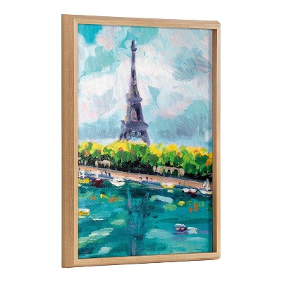 18" x 24" Blake Touch of Fall in Paris by Rachel Christopoulos Framed Printed Wood Natural - Kate & Laurel All Things Decor